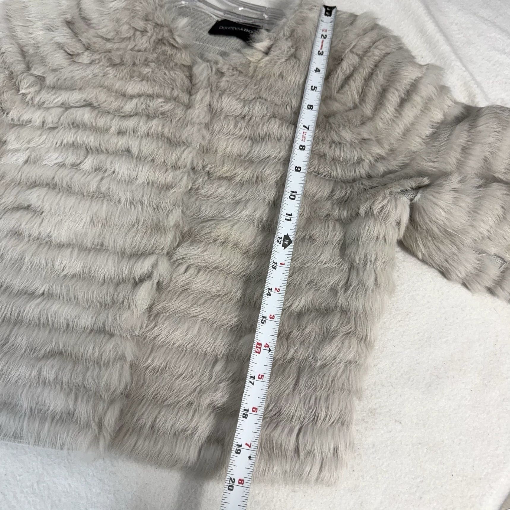 Vintage VINTAGE DolceCabo Fur Jacket Cardigan Top Rabbit Gray Soft Size S Womens Coat Size S / US 4 / IT 40 - 2 Thumbnail