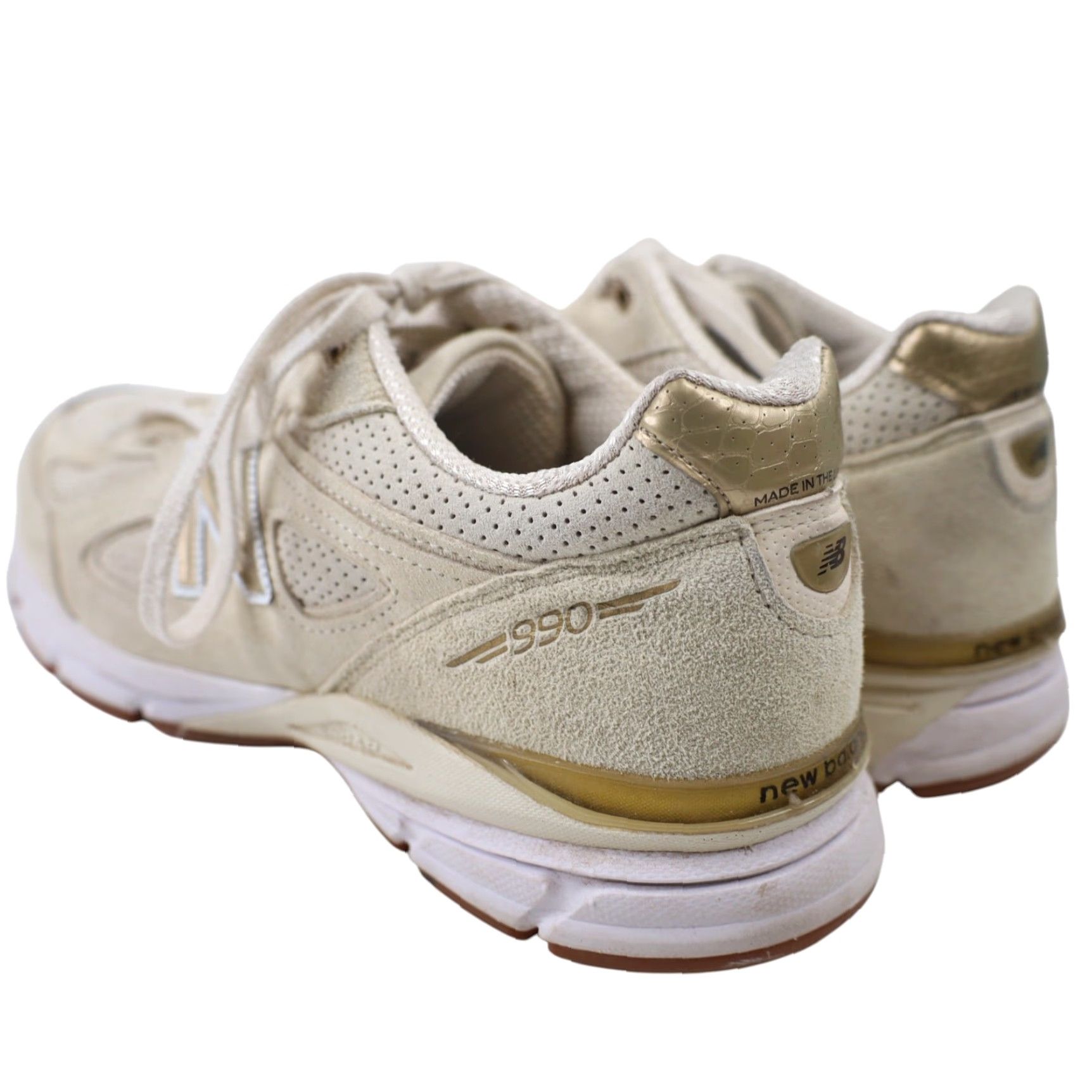 New Balance New Balance Sneakers 990v4 Angora Cream Gold Mens 12 Size US 12 / EU 45 - 4 Thumbnail