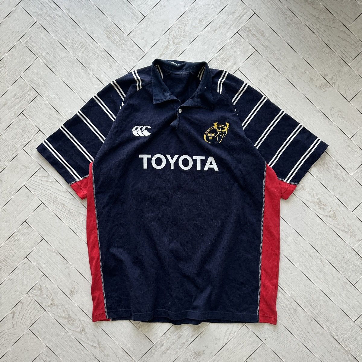Vintage Canterbury Munster Rugby Jersey Tee Hype Toyota y2k