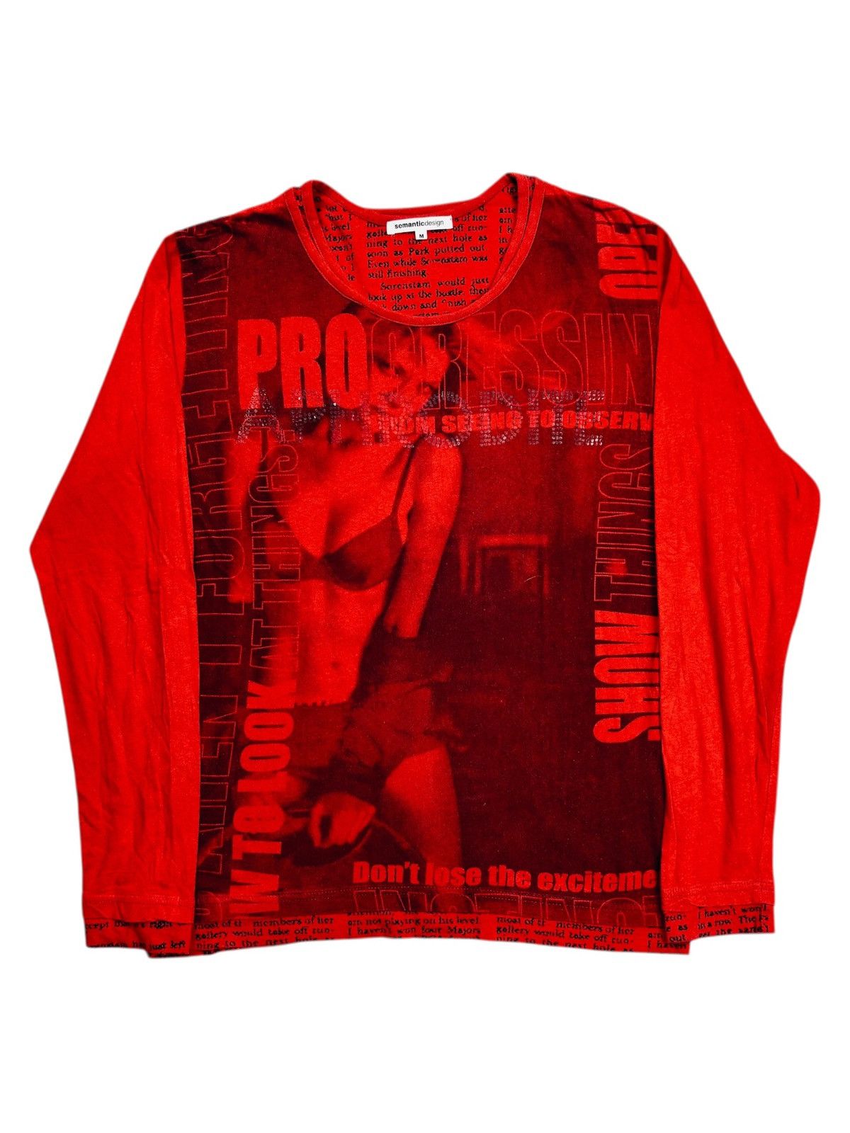Hysteric Glamour 2000s Semantic Design - Printed Face Erotic Girl LS Size US M / EU 48-50 / 2 - 1 Thumbnail
