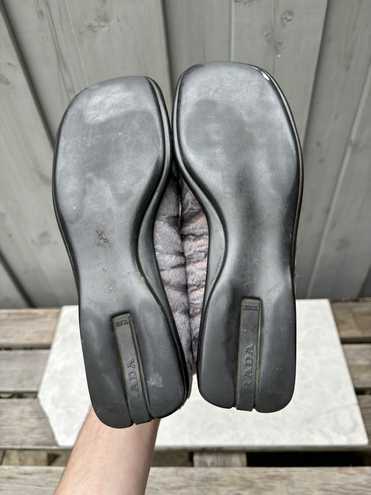Prada × Vintage 1990s Prada Pony Hair Loafers Vintage Square Toe Fur Womens Size US 7 / IT 37 - 9 Thumbnail