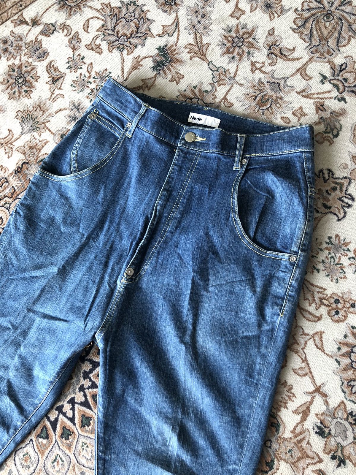 Issey Miyake × Japanese Brand × mercibeaucoup NE NET BUCKLE BACK JEANS Size US 32 / EU 48 - 8 Thumbnail
