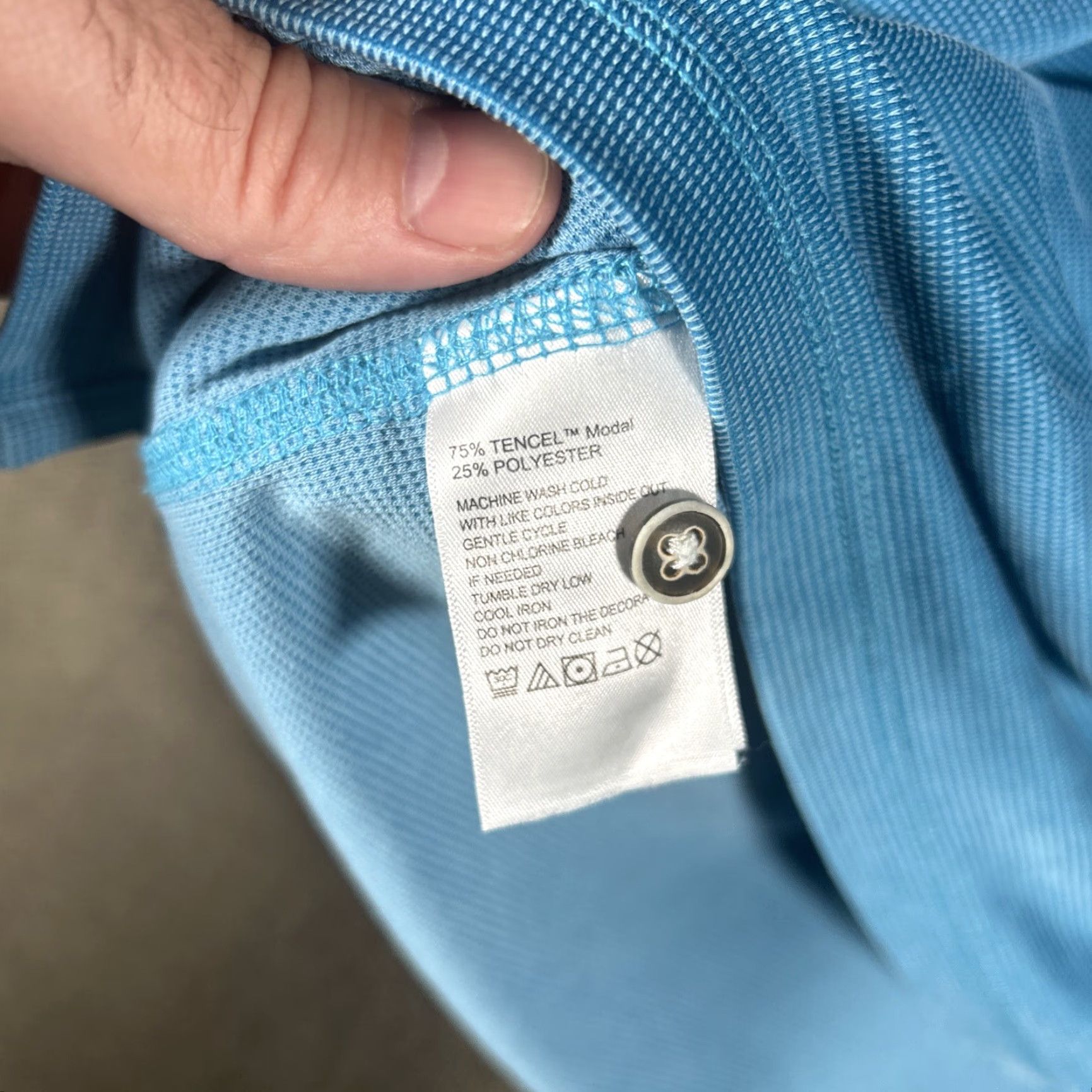 Tommy Bahama Tommy Bahama Polo Shirt Blue Tencel Short Sleeve Mens XL Size US XL / EU 56 / 4 - 5 Thumbnail