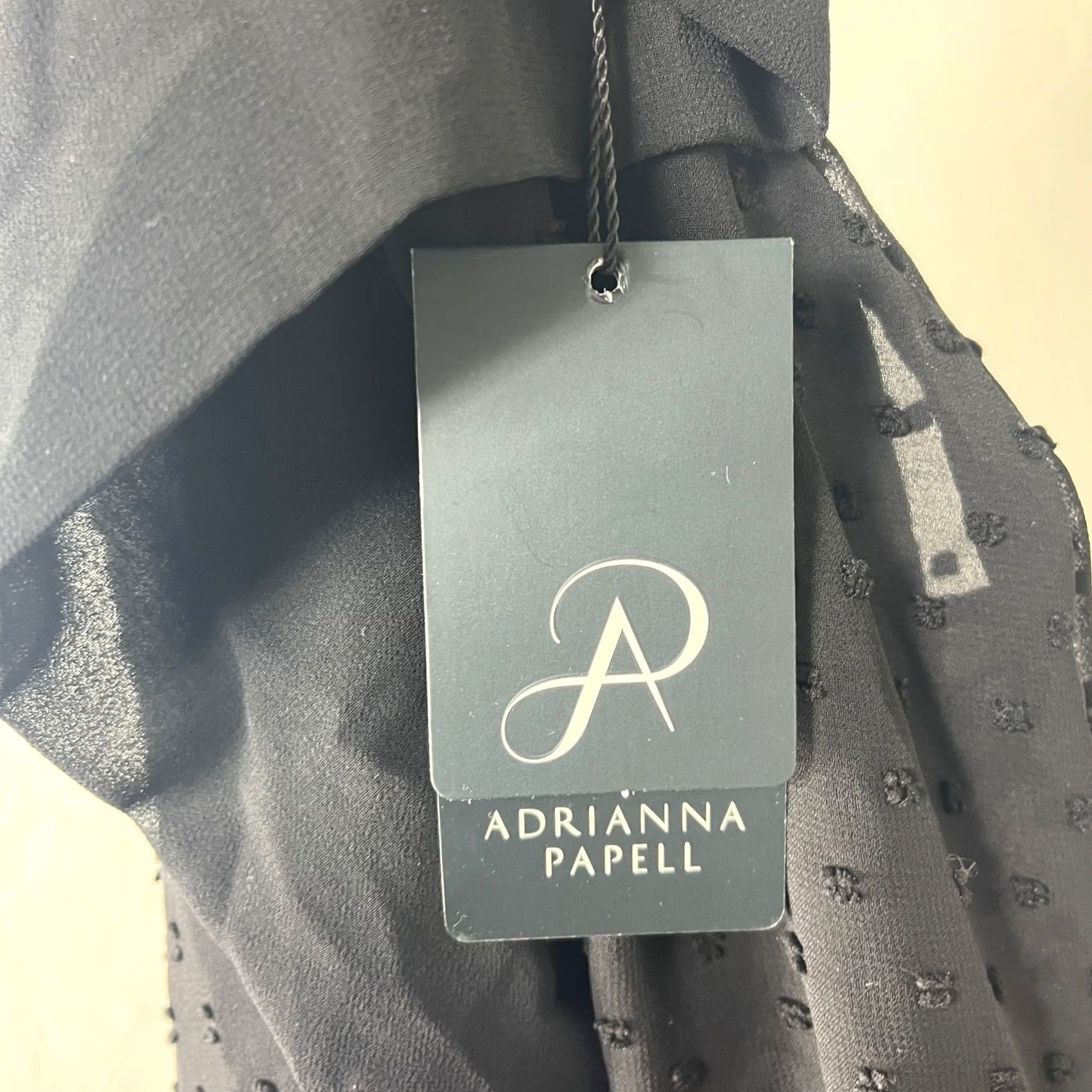 Adrianna Papell Adrianna Papell Blouse Shirt XL Women Long Sleeve Polka Dot Knit Polyester High Neck Casual Size XL / US 12-14 / IT 48-50 - 6 Thumbnail