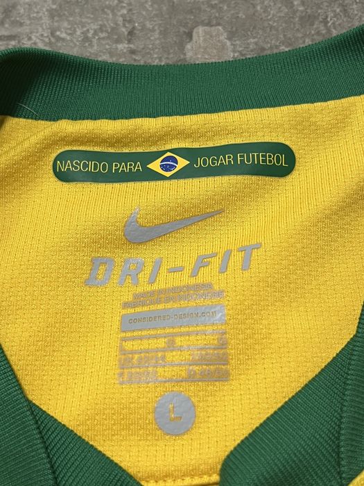 SOCCER BRAZIL TRAINING JERSEY - SIZE YS - NIKE AUTHENTIC DRI FIT - GENTLY  USED