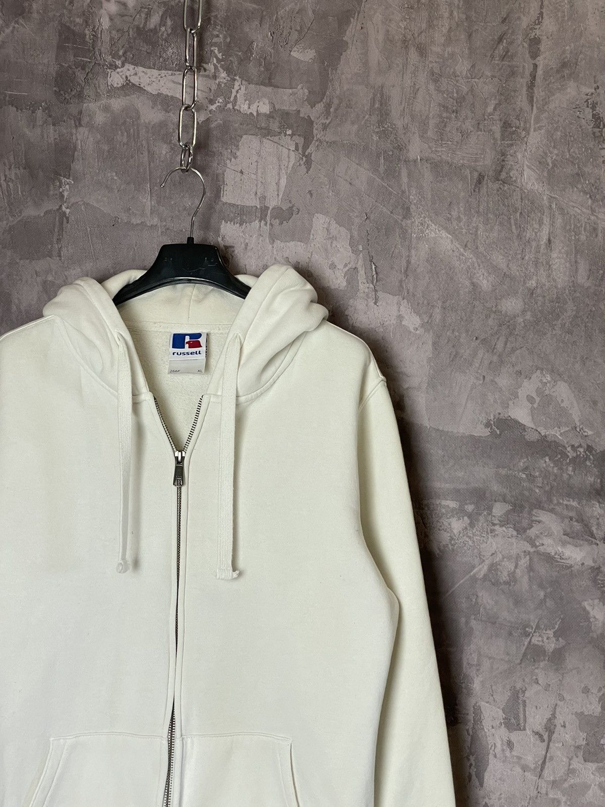 Other 2000's Vintage Russel Athletic white Zipper Hoodie Boxy Y2k Size US XL / EU 56 / 4 - 3 Thumbnail