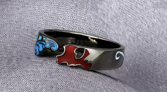Jewelry Demon Slayer Kamado Tanjiro Adjustable Ring Size ONE SIZE - 2 Thumbnail