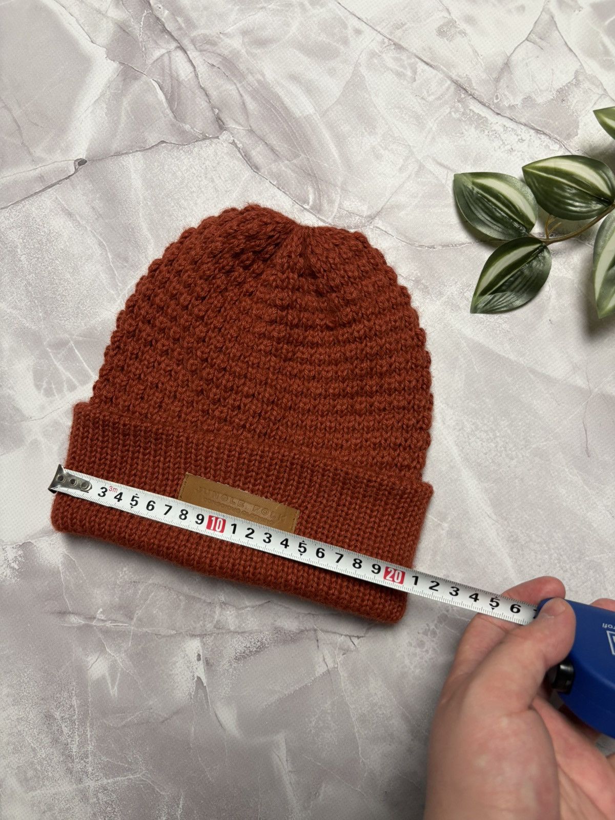 Other Jungle Folk Beanie Hat Wool Knit Terracotta Leather Logo Size ONE SIZE - 8 Thumbnail