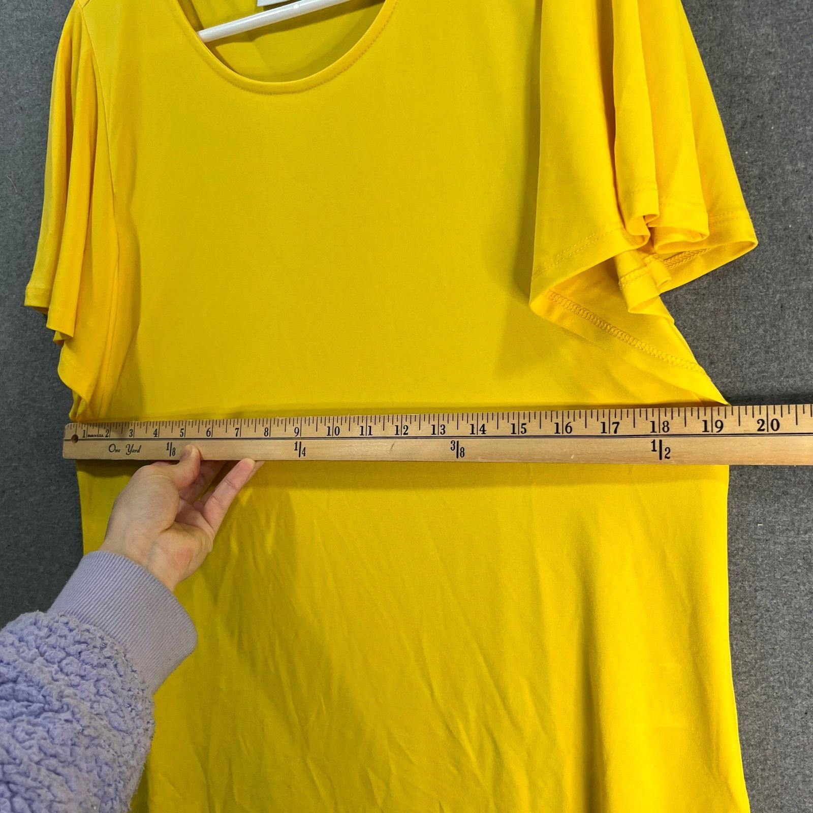 Other Susan Graver Liquid Knit Top with Short Flutter Sleeves Size M / US 6-8 / IT 42-44 - 9 Thumbnail