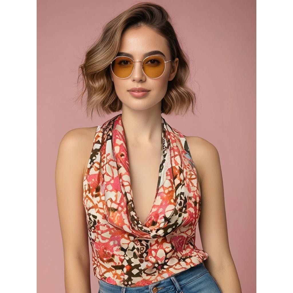 Michael Kors Michael Kors Women's Cowl Neck Floral Blouse Top Size Small Size S / US 4 / IT 40 - 1 Thumbnail