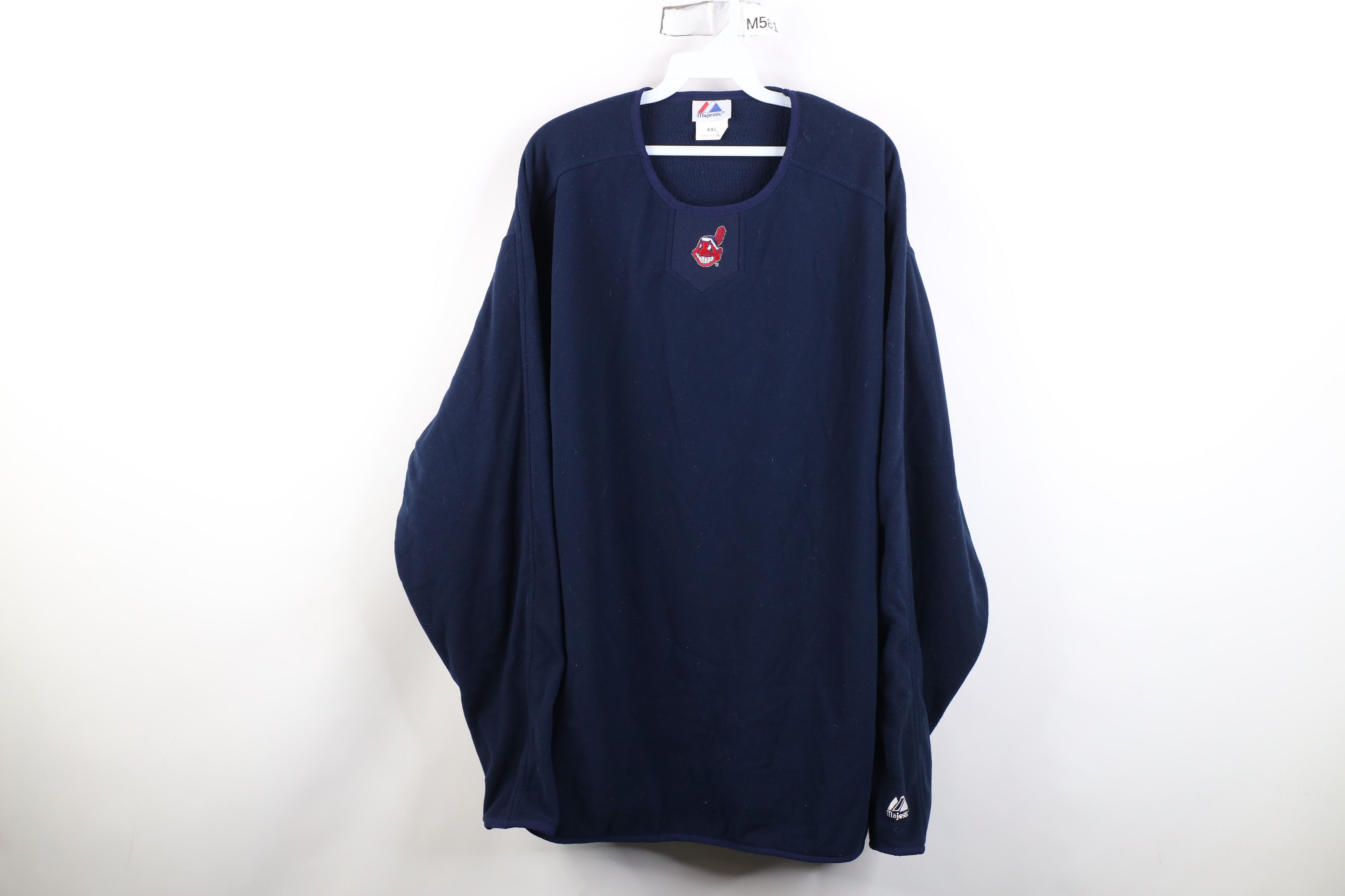 Majestic Vintage 90s Majestic Cleveland Baseball Fleece Sweater Size US XXL / EU 58 / 5 - 1 Thumbnail