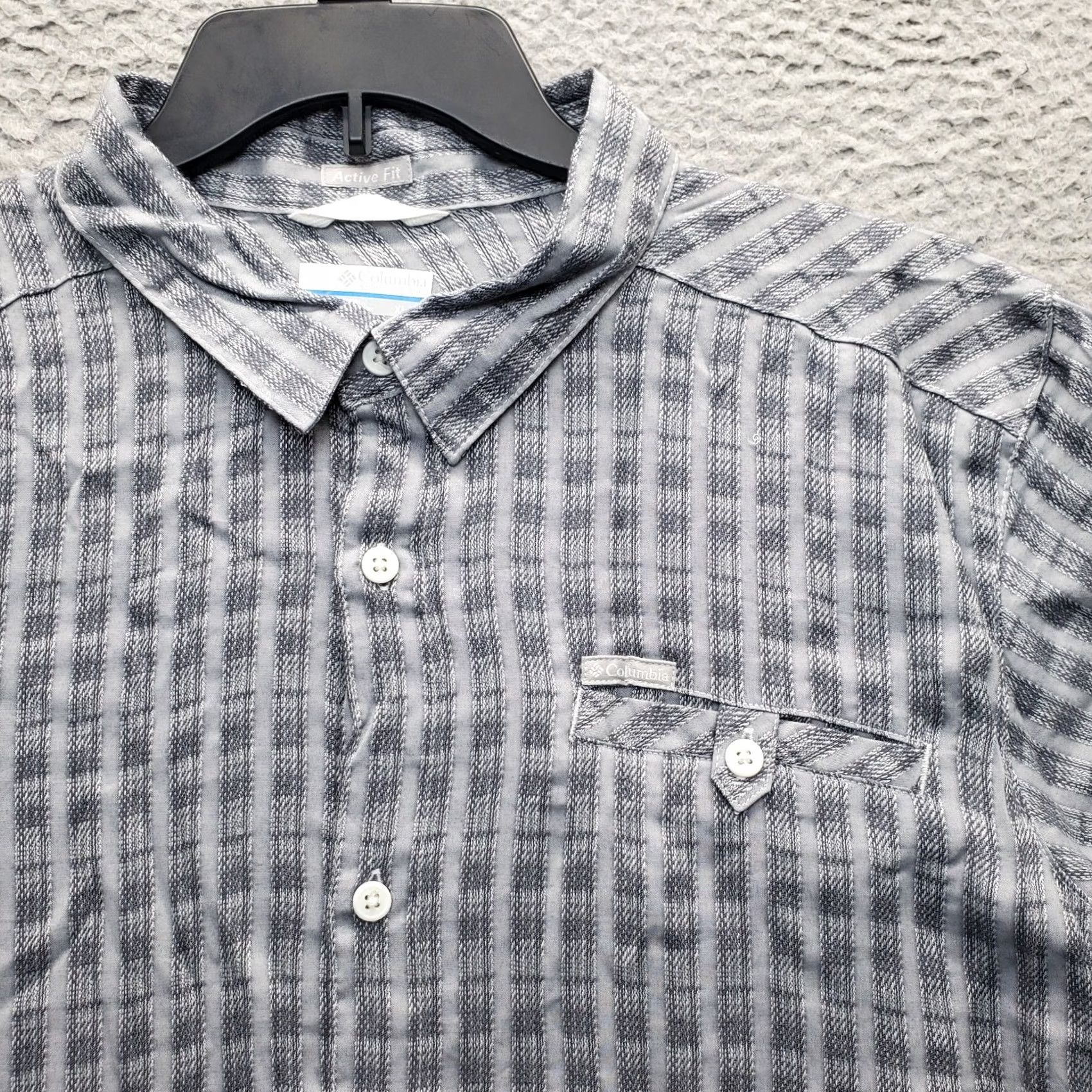 Vintage Columbia Mens XL Button-Up Shirt Striped Collared Pocketed Active Fit Size US XL / EU 56 / 4 - 5 Thumbnail