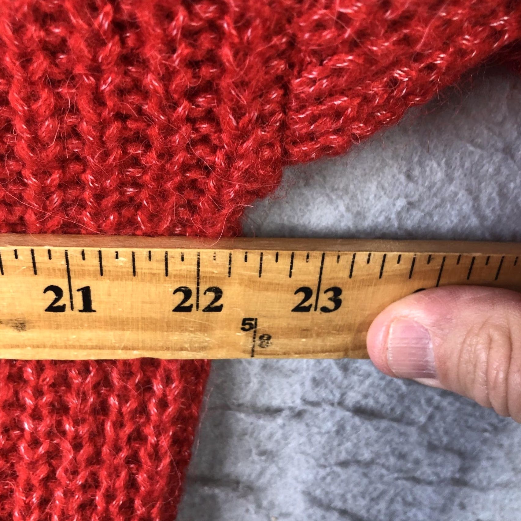 Abercrombie & Fitch Abercrombie & Fitch Sweater Womens L Red Cable Knit Wool Alpaca Pullover Crew Neck Casual Knit Size L / US 10 / IT 46 - 3 Thumbnail