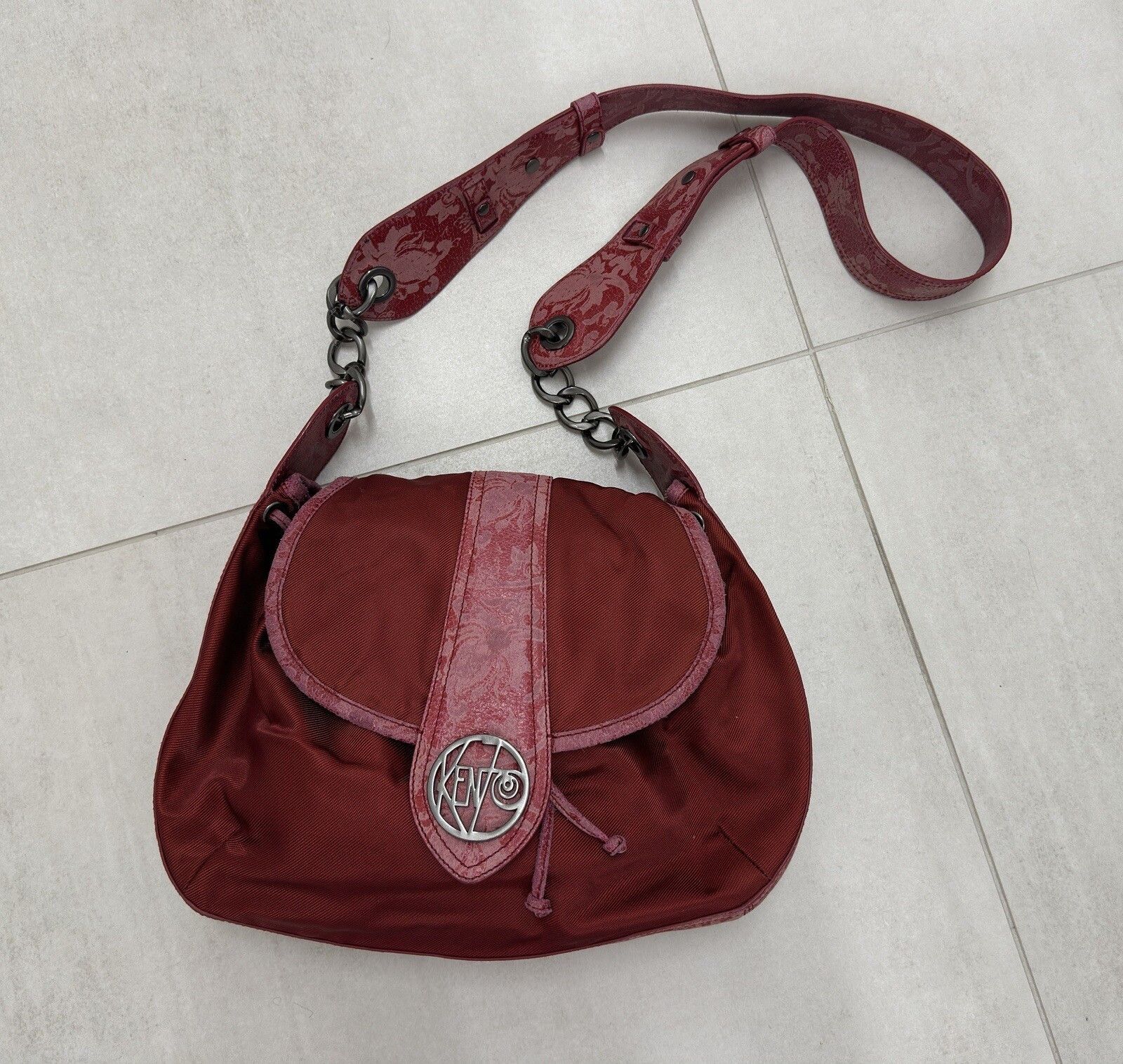 Kenzo DDP Rare Kenzo Vintahe Messenger Red Nylon Crossbody Bag Size ONE SIZE - 5 Thumbnail