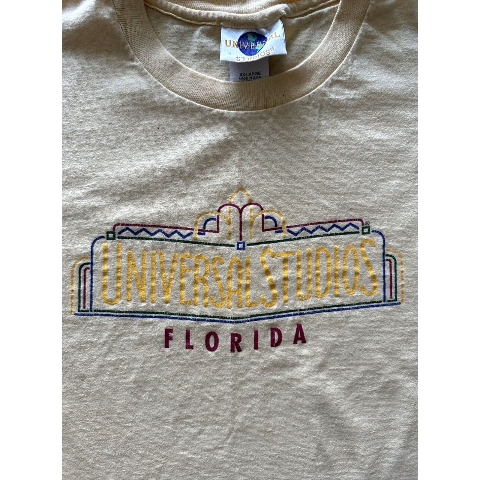 Vintage VINTAGE Universal Studios Tee Mens XXL Yellow Florida Made In USA T Shirt Size US XXL / EU 58 / 5 - 2 Thumbnail