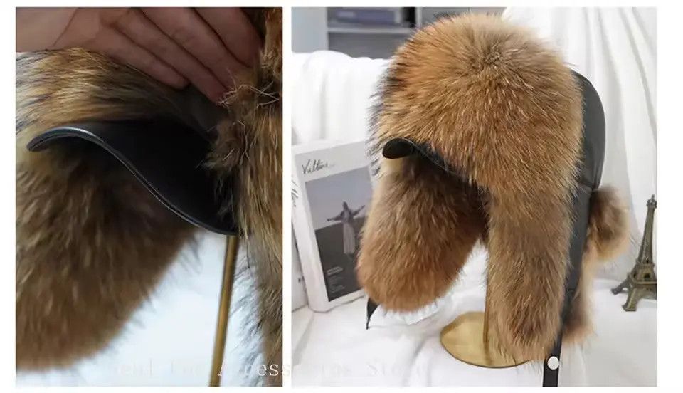 Japanese Brand Real Fur Ushanka Winter Russian Hat Size M Size ONE SIZE - 2 Thumbnail