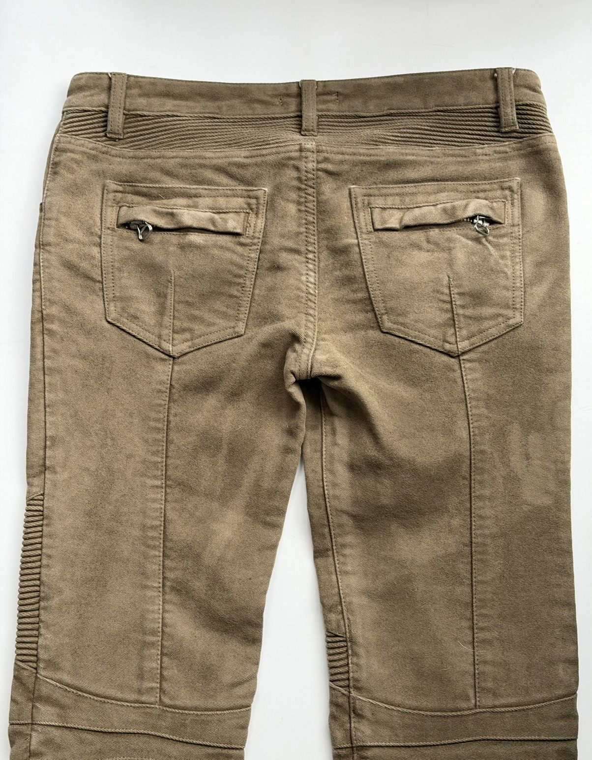 Balmain BALMAIN Decarnin SS 2010 Wax ‘Stain’ Biker Denim Zip Jeans Size US 28 / EU 44 - 23 Thumbnail