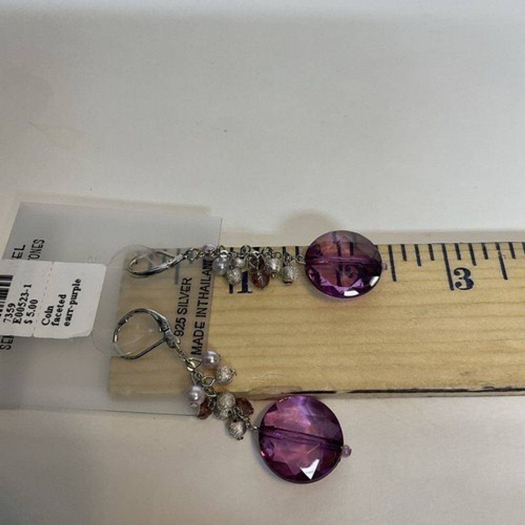Other NWT Pannee Lot of 2 Boho Loop/Hoop Earrings&Dang Purple Drop Size ONE SIZE - 5 Thumbnail