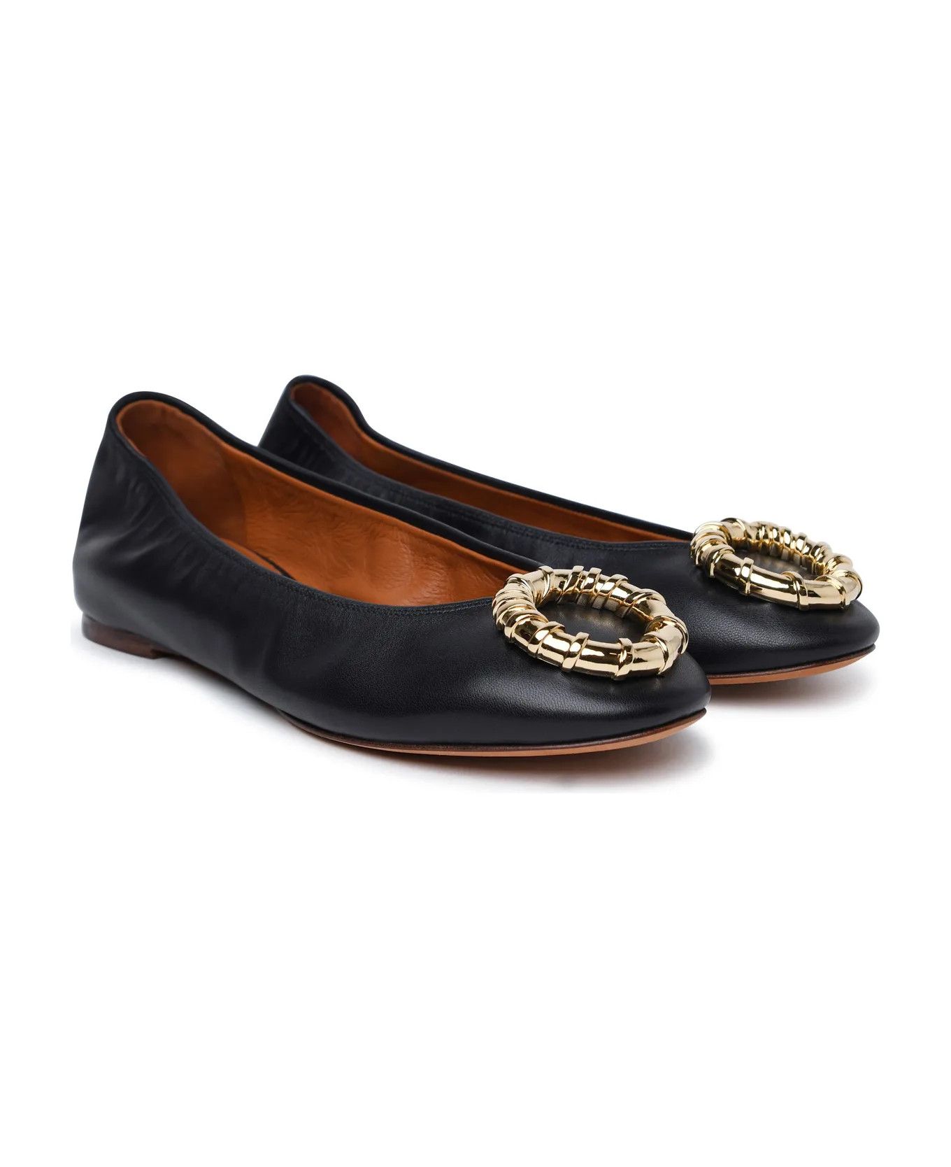 Lanvin o1y0326 Ballet Flats in Black Size US 7 / IT 37 - 3 Thumbnail