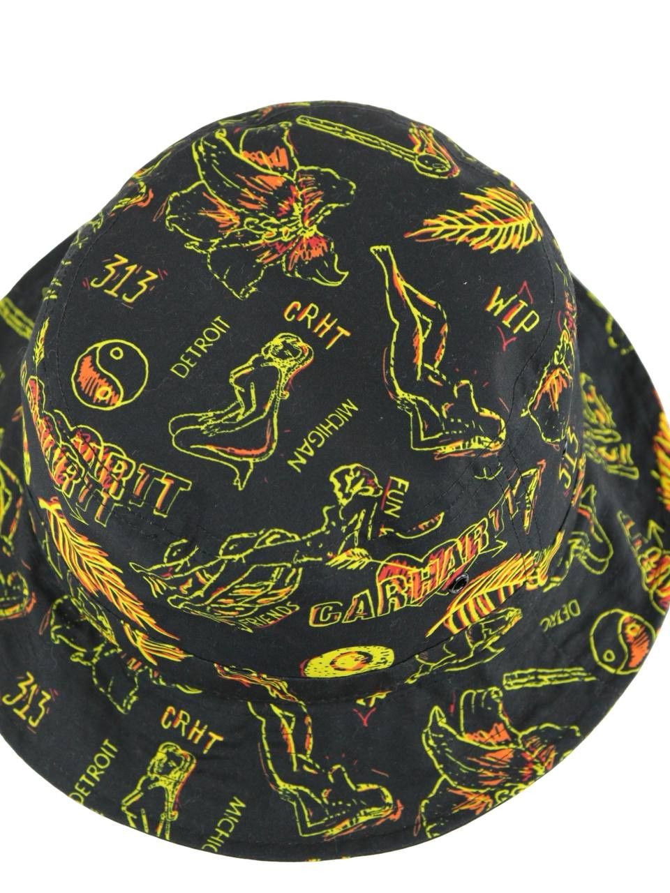 Carhartt Wip CARHARTT WIP Black Panama hat with pattern Size ONE SIZE - 4 Thumbnail