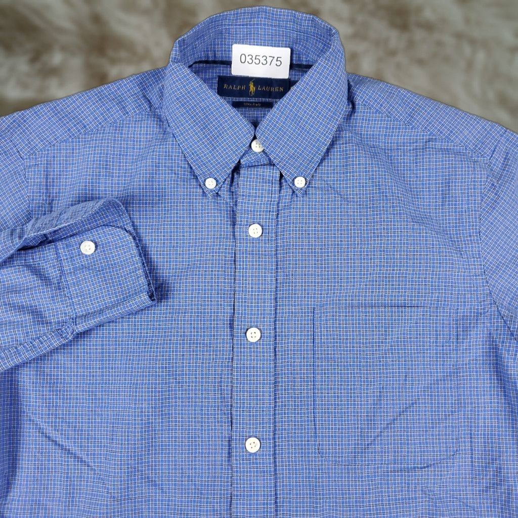 Ralph Lauren Ralph Lauren Shirt Mens Small Blue Plaid Button-Up Long Sleeve Cotton Casual Classic Preppy Mens Size US S / EU 44-46 / 1 - 1 Thumbnail