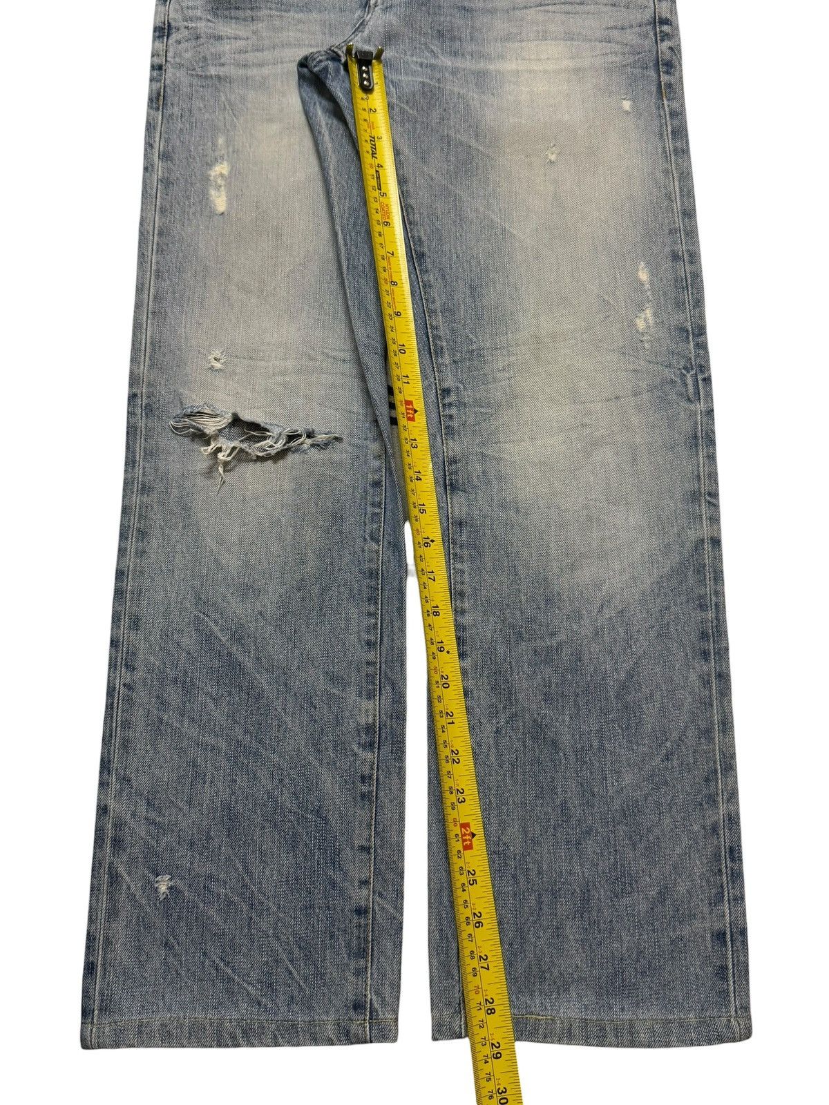 14th Addiction Vintage Y2K Japanese Brand Blue Faded Wash Distress Straight Size US 32 / EU 48 - 9 Thumbnail
