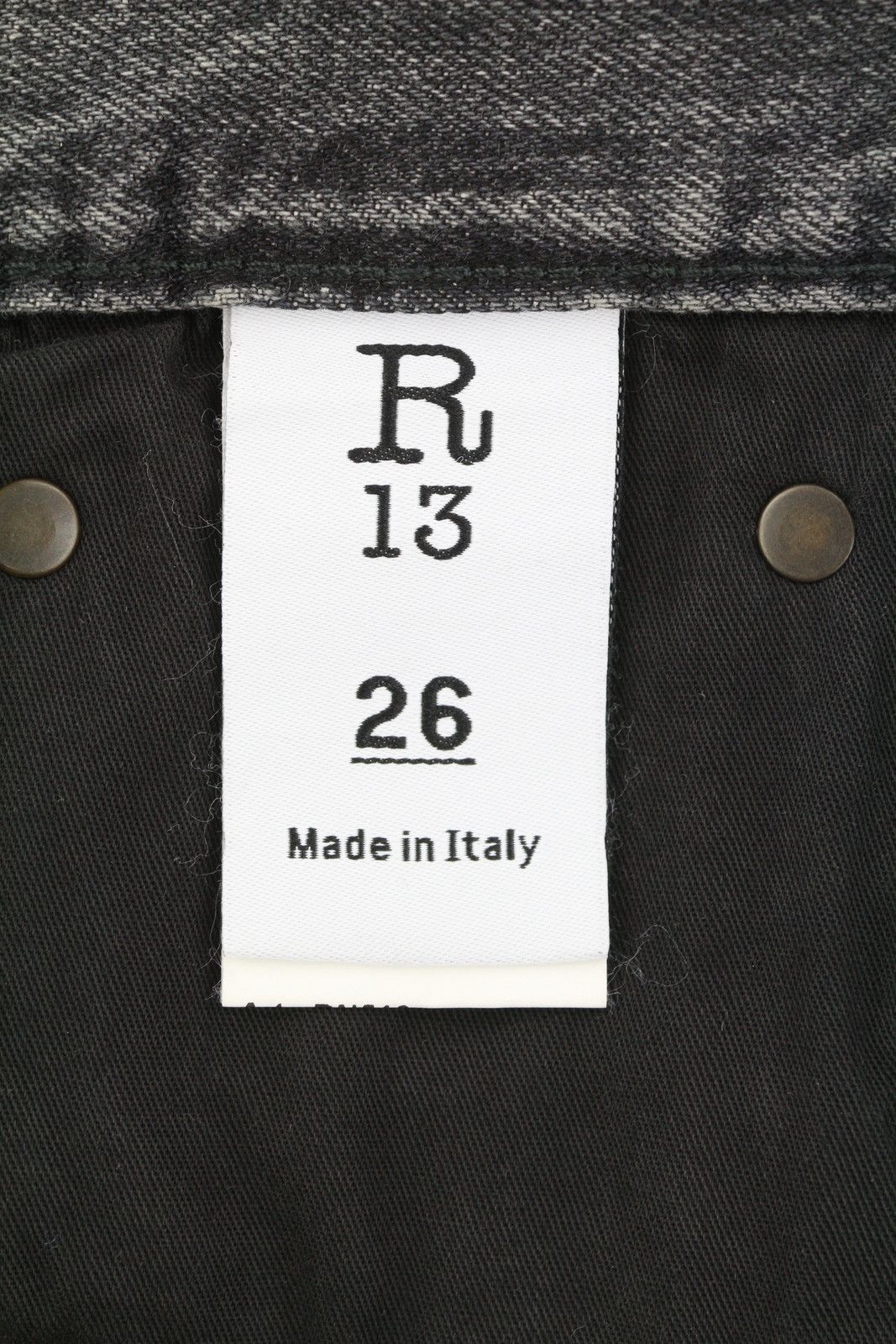 R13 BOYFRIEND 26 Leyton Black Faded Whiskers Zip FW25 86813 Size 26" / US 2 / IT 38 - 8 Thumbnail