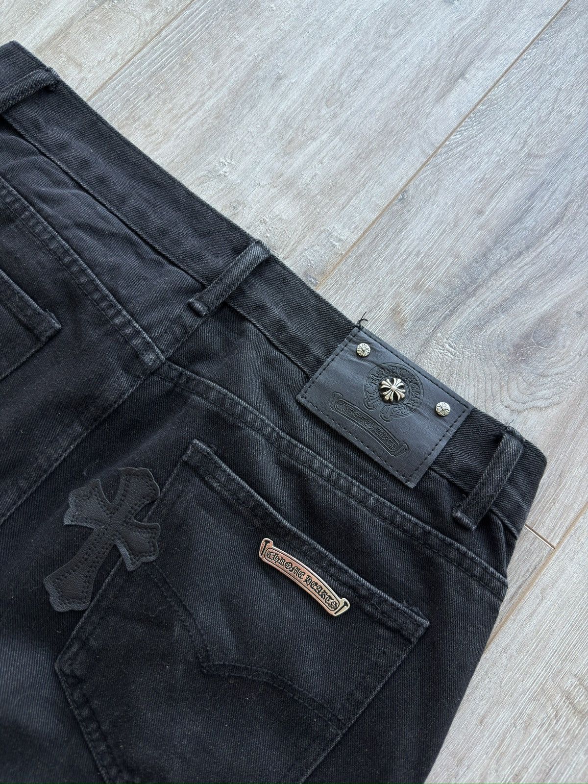 Other Gothic Chrome Patch Jeans Heards Y2K Streetwear Distressed Size US 33 - 12 Thumbnail