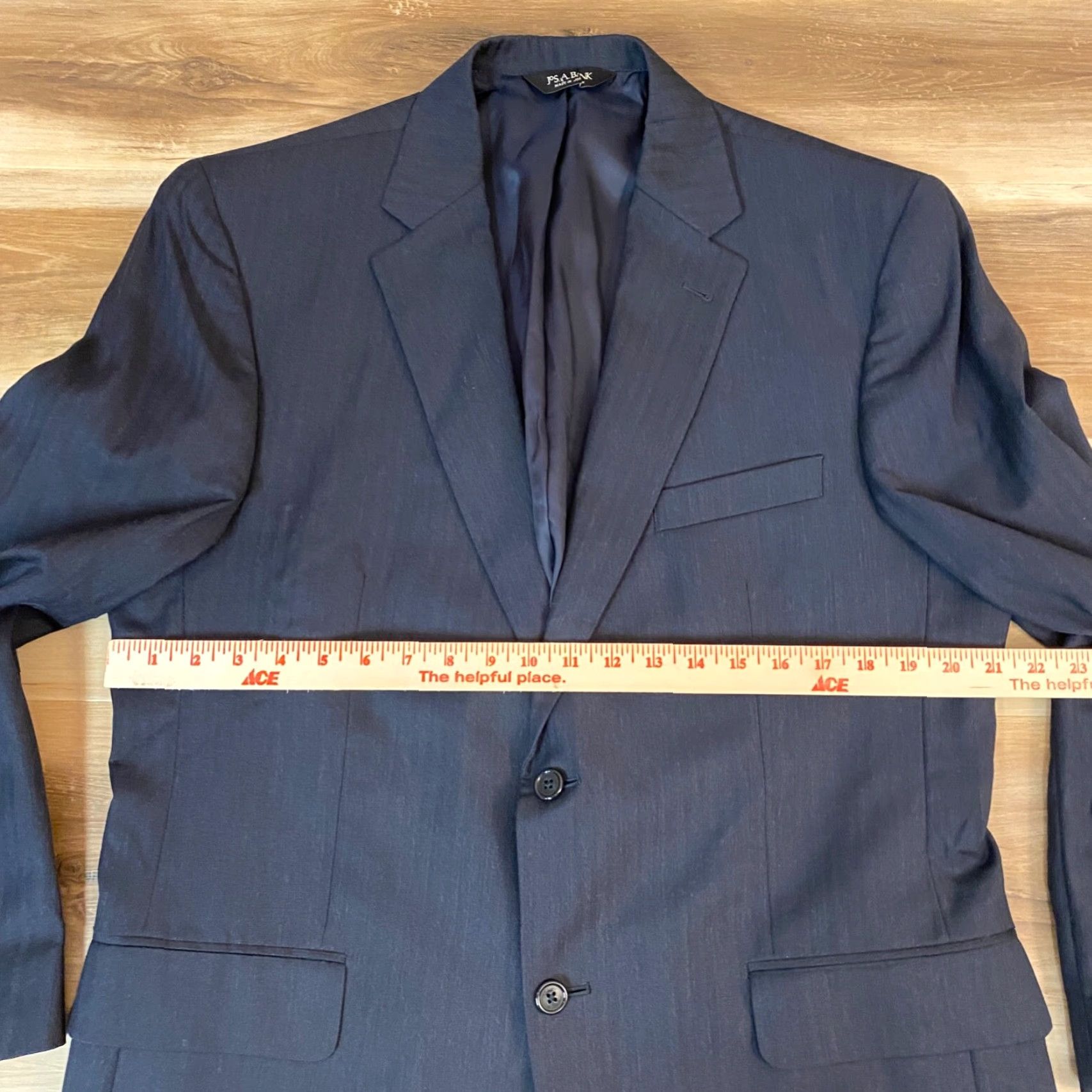 Jos. A. Bank Jos A Bank Blazer Mens 42R Navy Blue Striped 2 Button Sport Jacket Wool Shirt Jacket? Size 42R - 7 Thumbnail