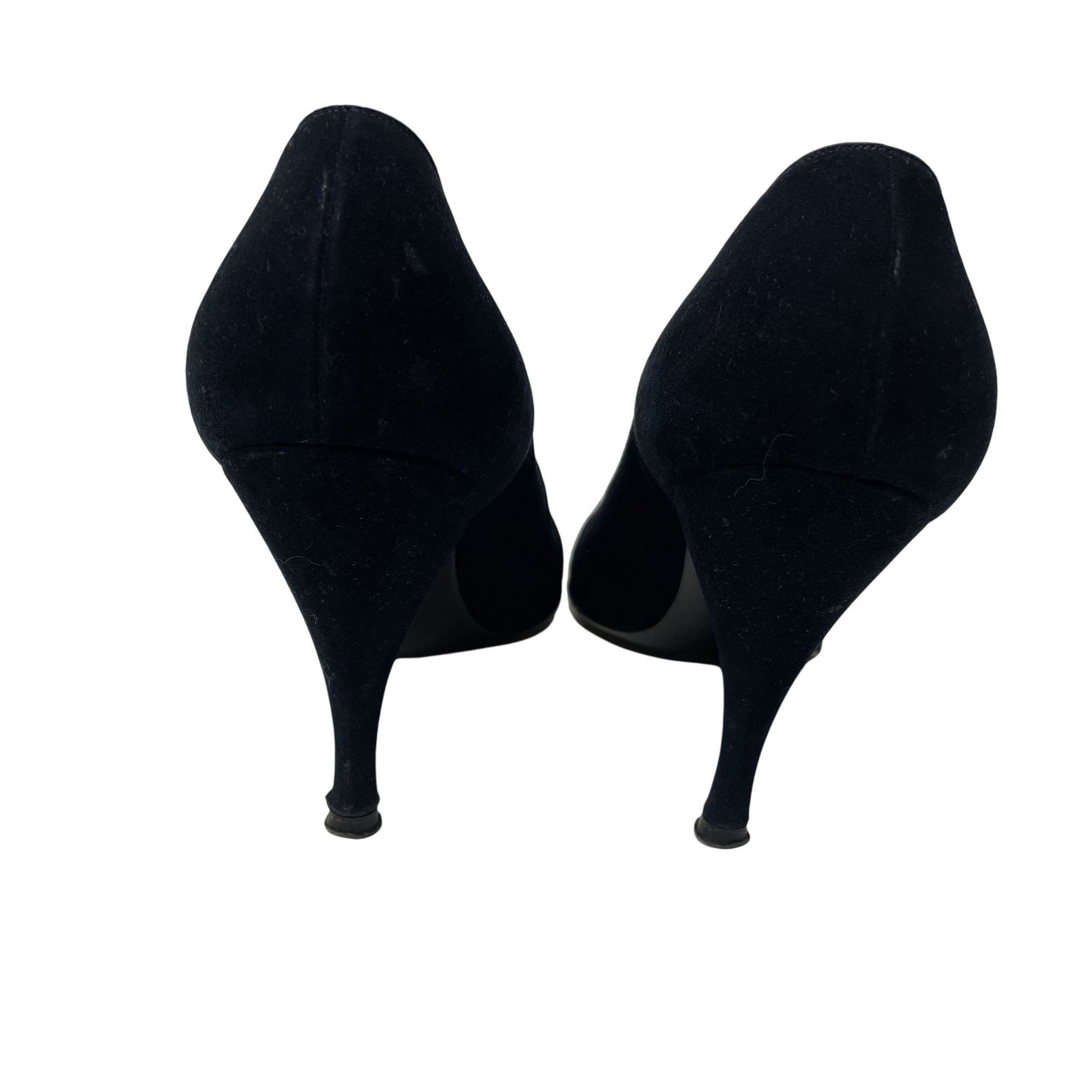 Neiman Marcus Vtg Evins Neiman Marcus Navy Blue SUEDE High Heel Pumps Size US 6 / IT 36 - 5 Thumbnail