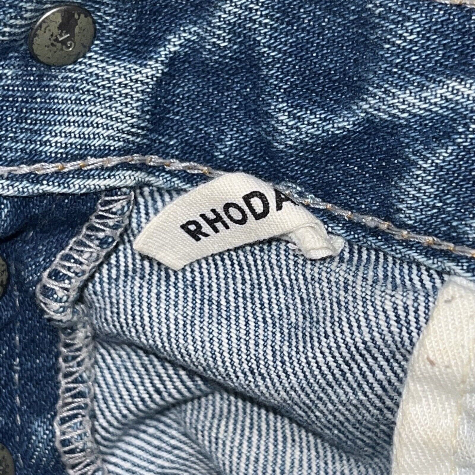 GRLFRND GRLFRND Sz 28 Lava Bed Rhoda Distressed Denim Mini Skirt Size 28" / US 6 / IT 42 - 13 Thumbnail