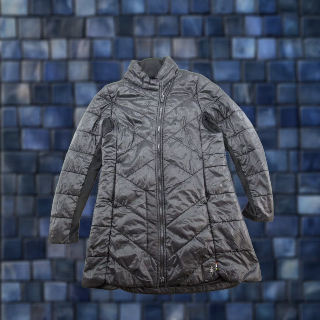 Smartwool SmartWool Jacket Women’s L Black Knit Puffer Insulated Lightweight Full Zip Quilted Logo Wool Blend Lining Casual Travel Outdoor 90s? Size L / US 10 / IT 46 - 1 Thumbnail