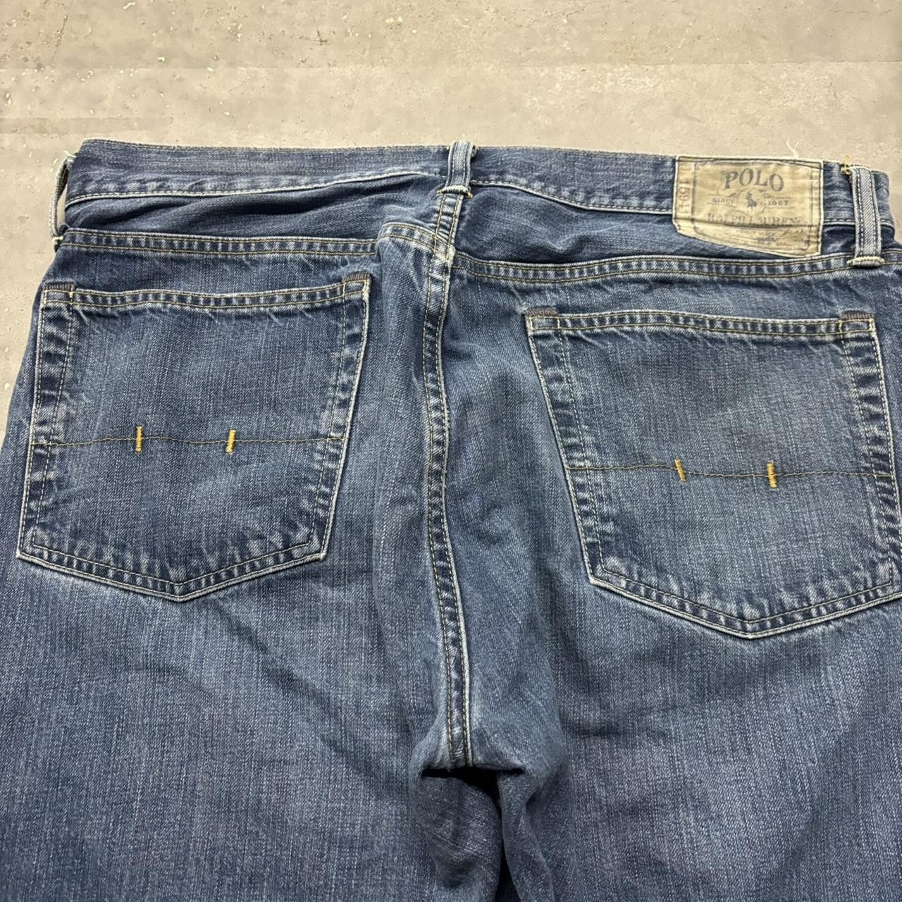 Polo Ralph Lauren × Vintage Crazy Vintage Y2K/2000s Grunge Dark Wash Polo Ralph Lauren Denim Jeans! Size US 35 - 7 Thumbnail