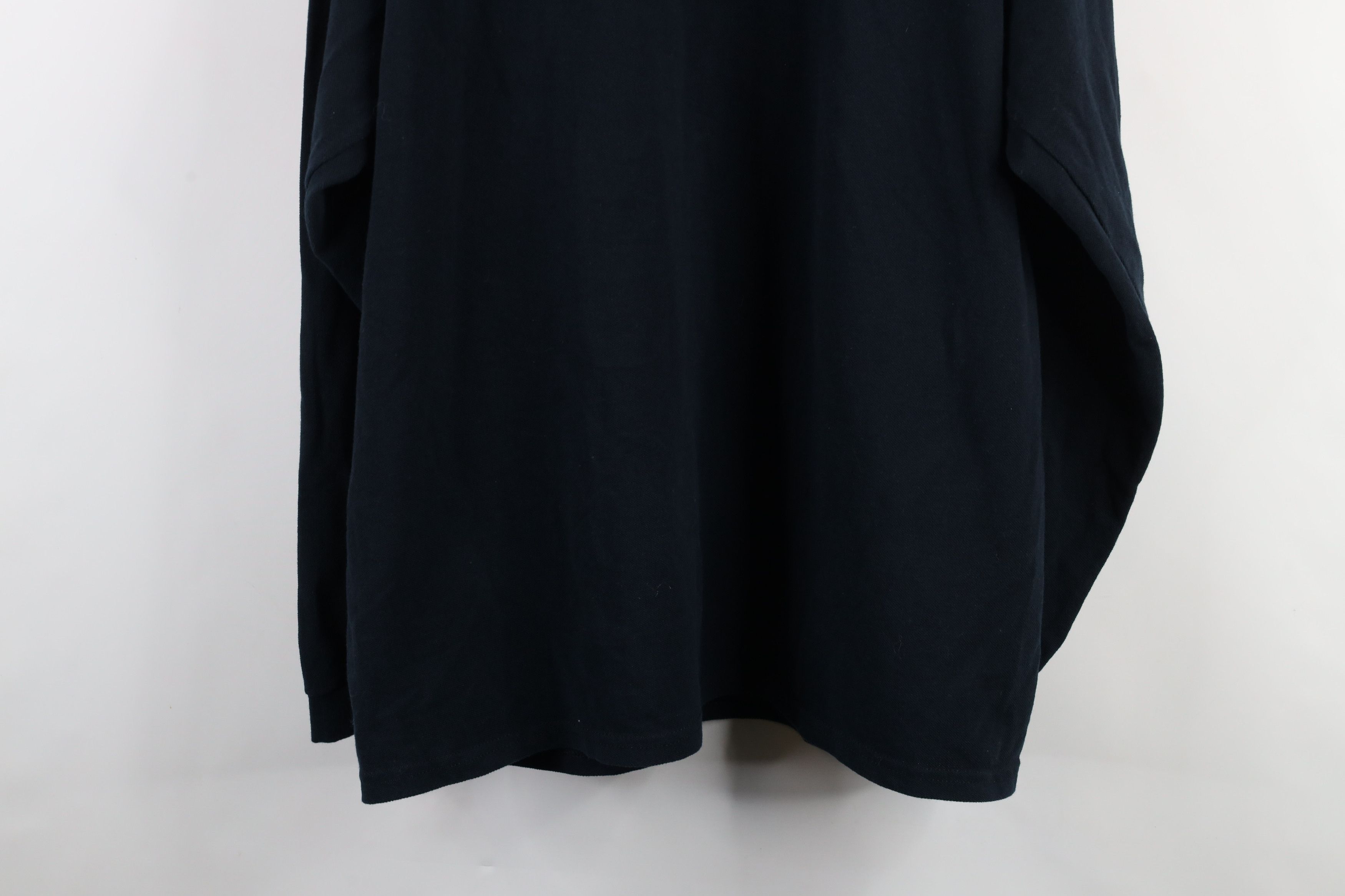 Vintage Vintage 90s Streetwear Heavy Long Sleeve Polo Shirt Black Size US XL / EU 56 / 4 - 13 Thumbnail