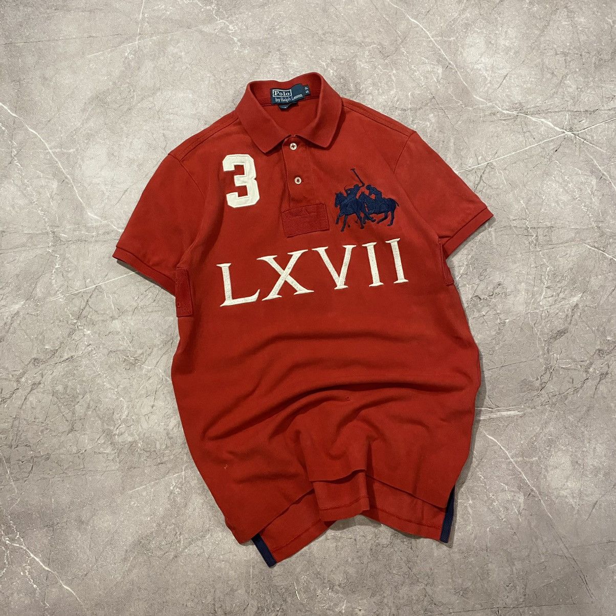 Polo Ralph Lauren VINTAGE POLO RALPH LAUREN RUGBY POLO TEE BIG LOGO 3 90s Size US S / EU 44-46 / 1 - 1 Thumbnail