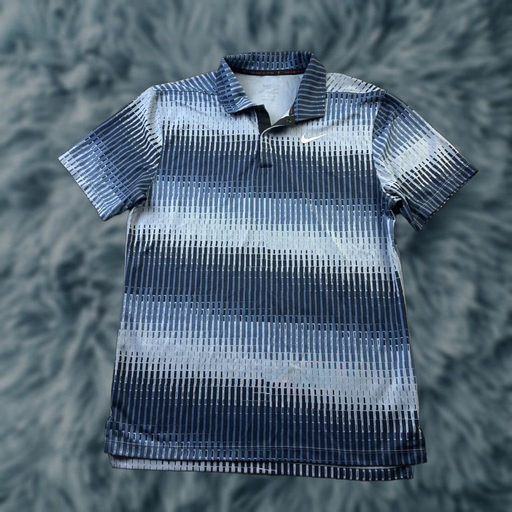 Nike Nike Tiger Woods Polo Shirt Mens Small Blue Dri Fit Striped Golf Mens Size US S / EU 44-46 / 1 - 1 Thumbnail