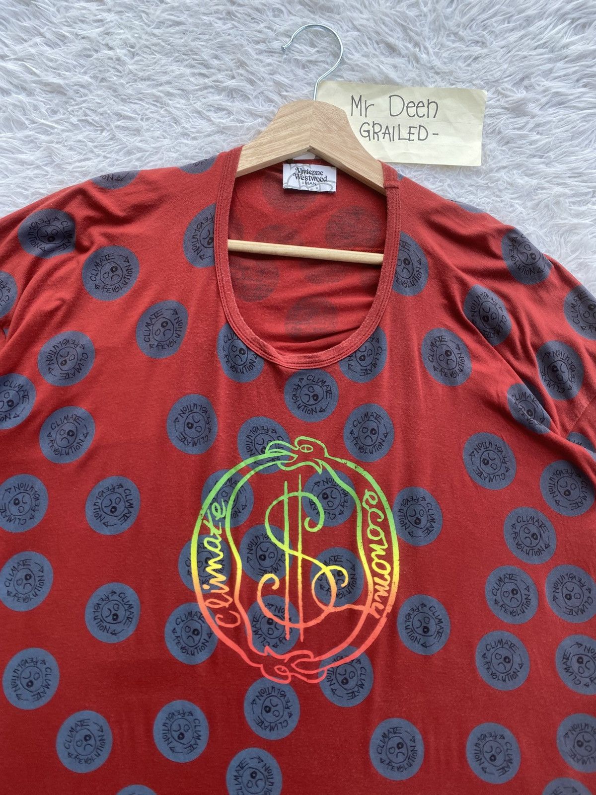 Vivienne Westwood Rare Vivienne Westwood Climate Change Evolution Tshirt Size L / US 10 / IT 46 - 1 Thumbnail