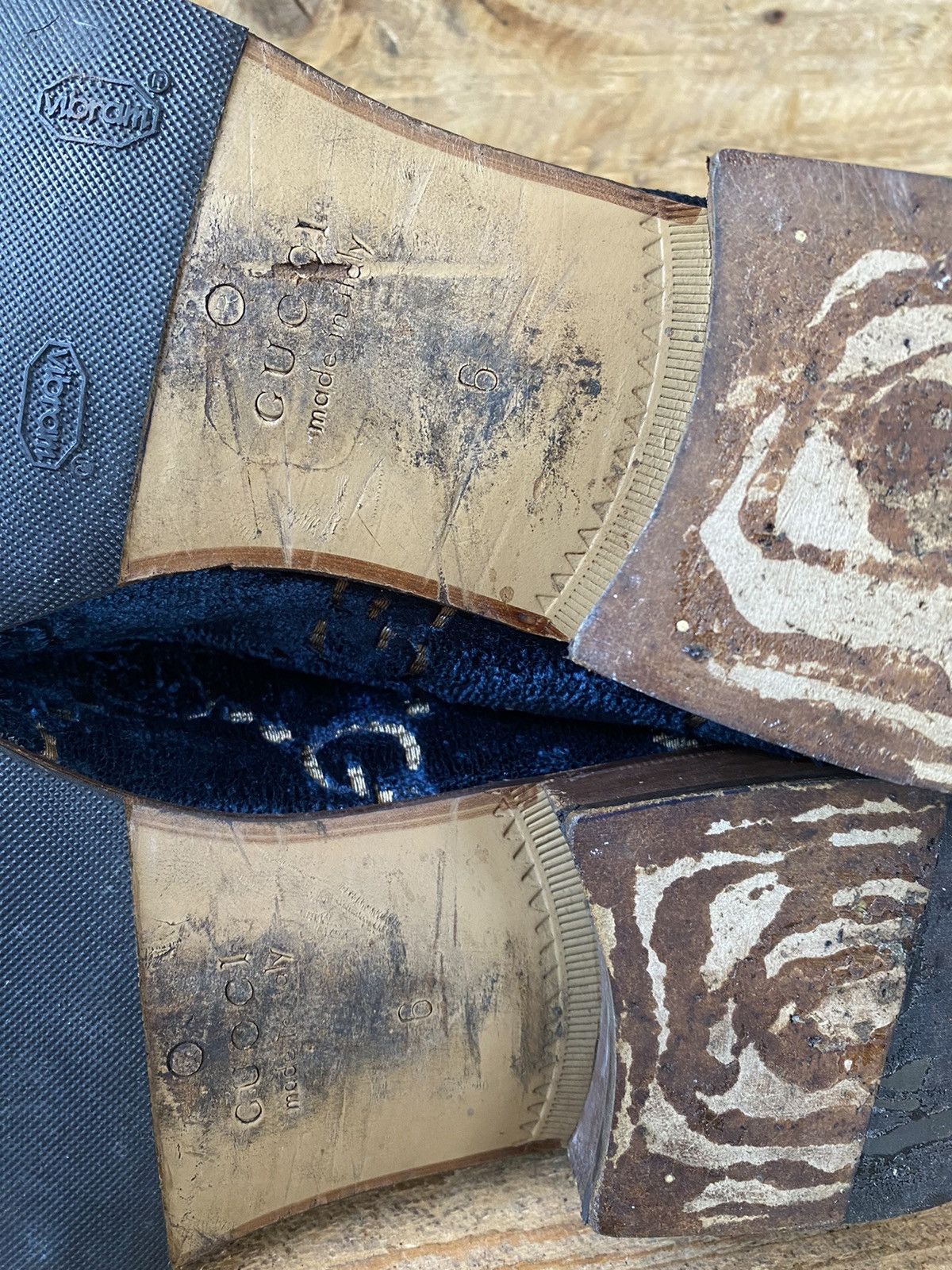 Designer × Gucci Gucci horsebit monogram velvet GG LOGO slip on loafers Uk6 Size US 7 / EU 40 - 18 Thumbnail