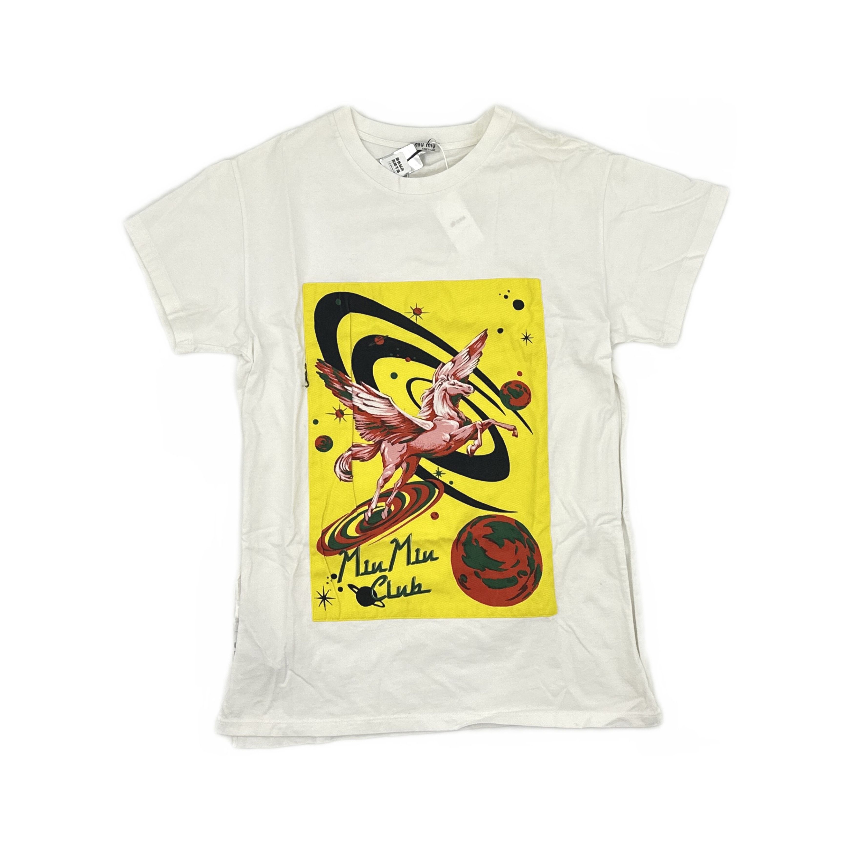 Miu Miu Miu Miu Pegasus Print T-Shirt Size M Size M / US 6-8 / IT 42-44 - 1 Thumbnail
