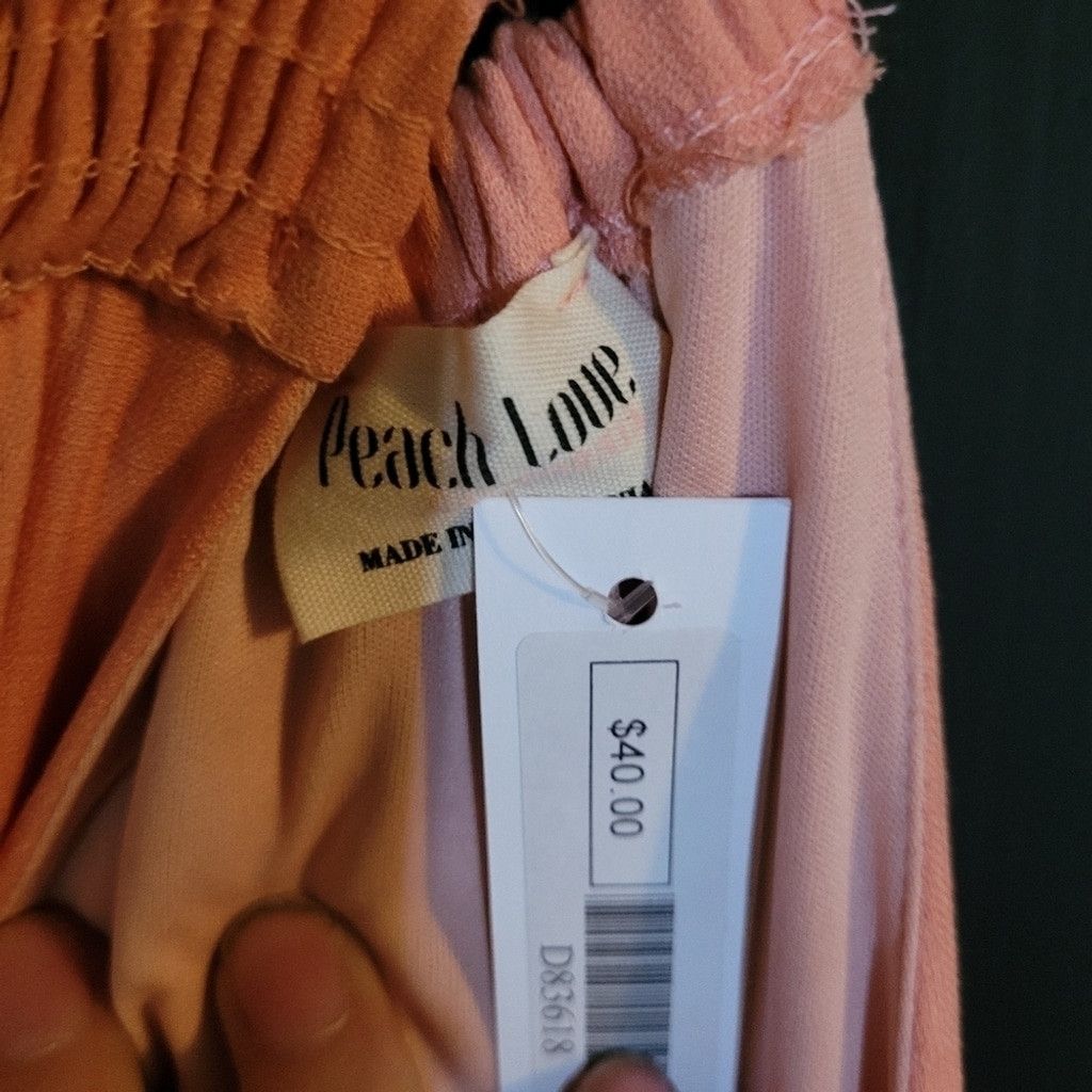 LSDworldpeace Peach Love, peach dress, NWT, Size 26w Size 4XL / US 24-26 - 11 Thumbnail