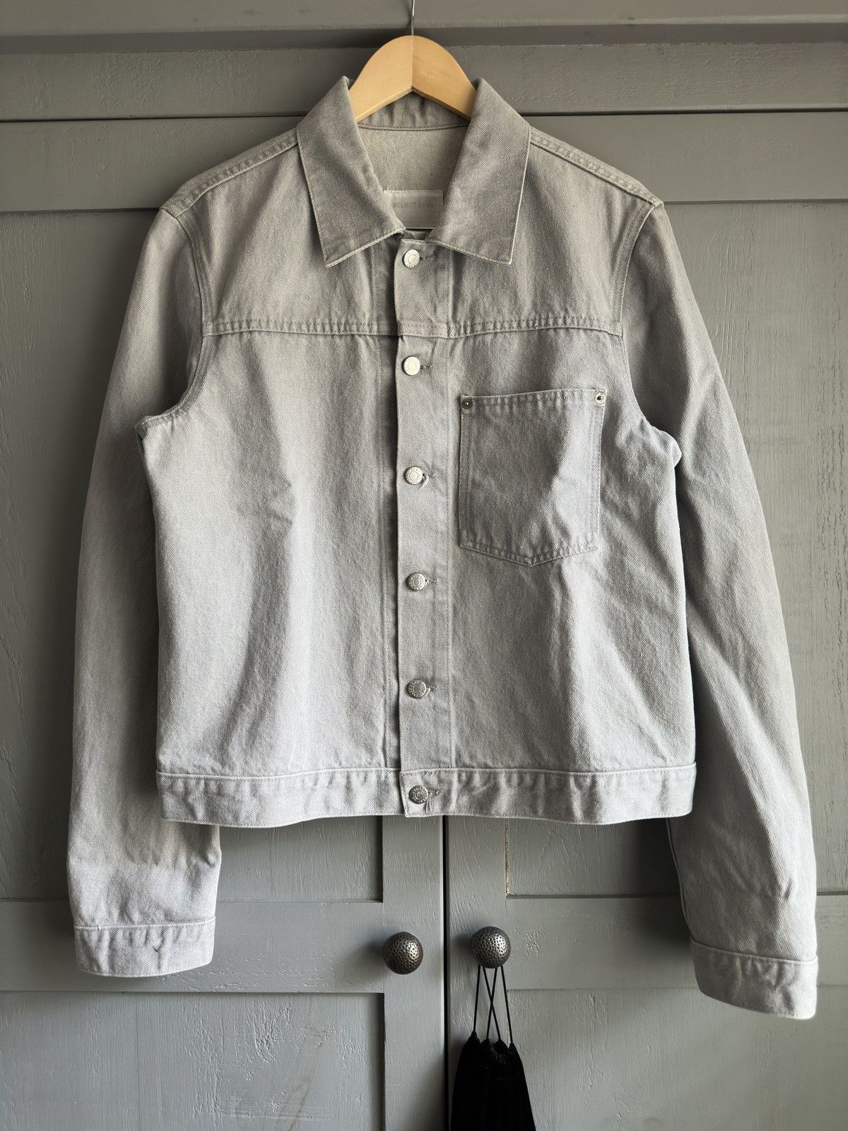 Helmut Lang Helmut Lang Mr. 87 Wax Denim Jacket with Faux Fur