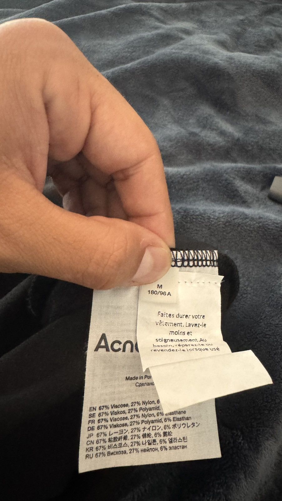 Acne Studios Acne Studios Logo Collar T-Shirt – Black Size US M / EU 48-50 / 2 - 5 Thumbnail