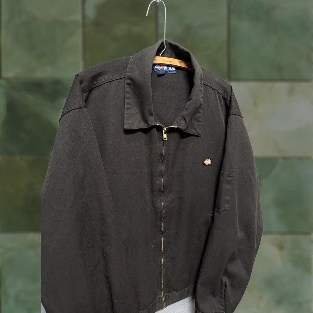 Dickies VINTAGE Dickies Work Jacket Black Cotton Zip XL Men's Eisenhower Jacket Size US XL / EU 56 / 4 - 1 Thumbnail