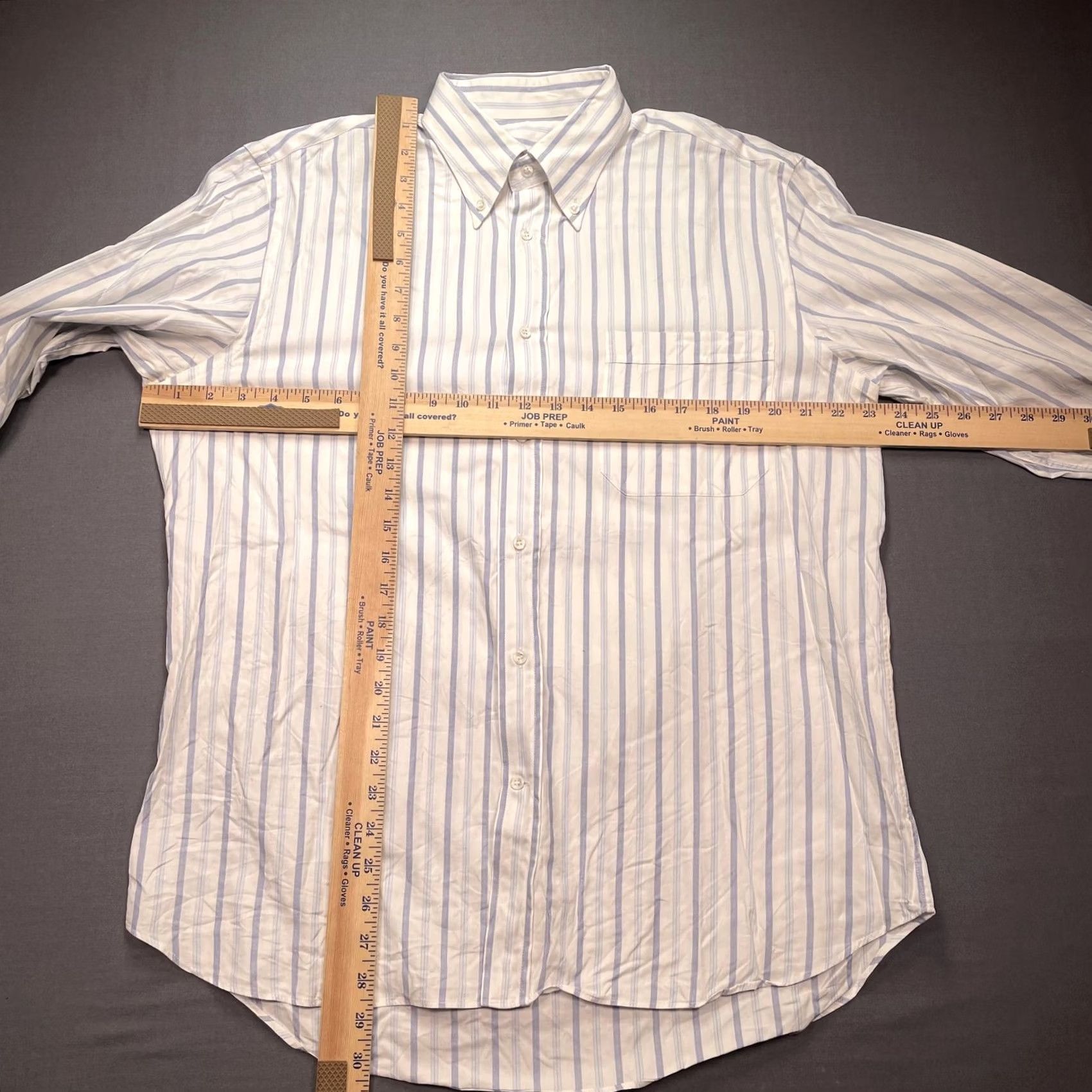 Canali Canali Shirt Mens Large 16 41 Blue Stripe Long Sleeve Button Up Italy Cotton Size US L / EU 52-54 / 3 - 4 Thumbnail