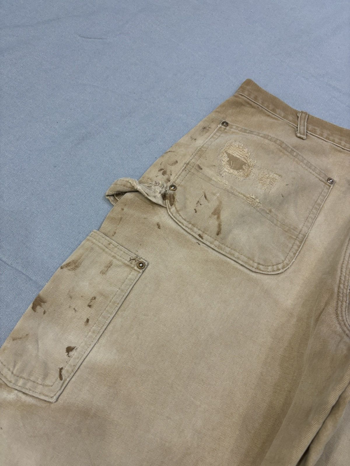 Carhartt Sunfade Carhartt B01 BRN Double knee denim Size US 32 / EU 48 - 10 Thumbnail