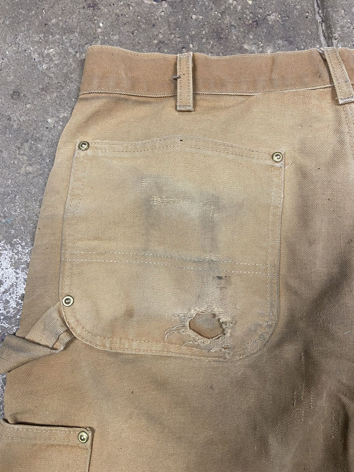 Carhartt × Vintage TAN CARHARTT DOUBLE KNEE WORK PANTS JEANS Size US 34 / EU 50 - 5 Thumbnail