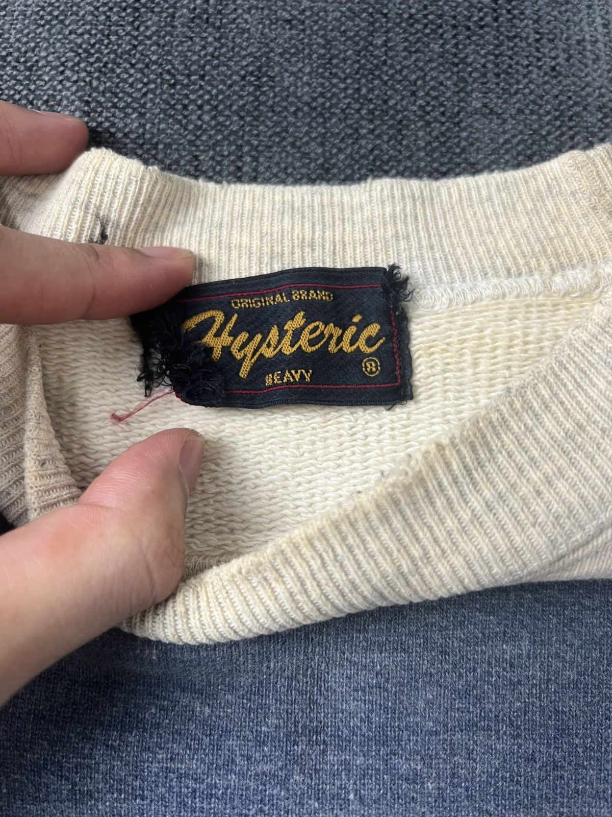 Hysteric Glamour Vtg Distress Hysteric Glamour Stripes Sweatshirt Size US L / EU 52-54 / 3 - 5 Thumbnail
