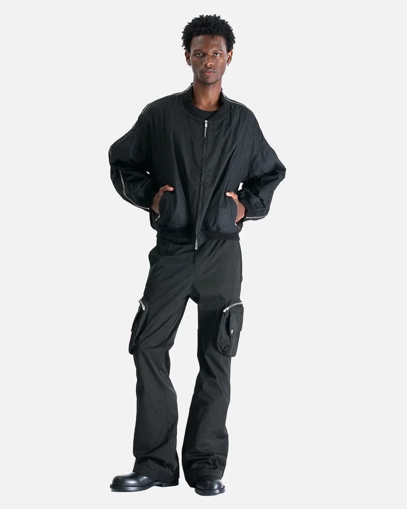 o1s1v1r1oon0825 Zip Ma-1 Bomber in Black