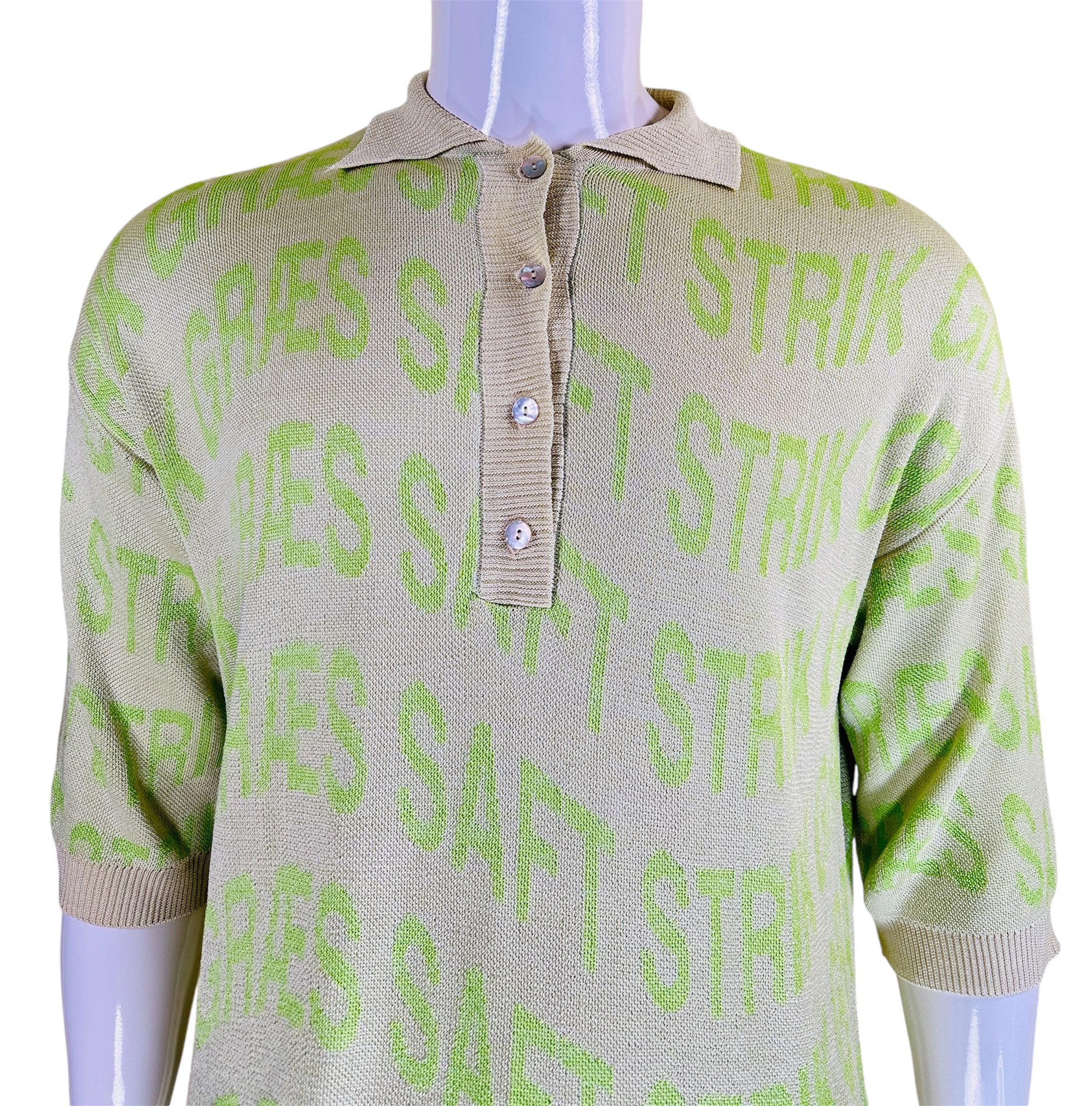 Henrik Vibskov Green Neon Polo Sweater Size US S / EU 44-46 / 1 - 2 Thumbnail