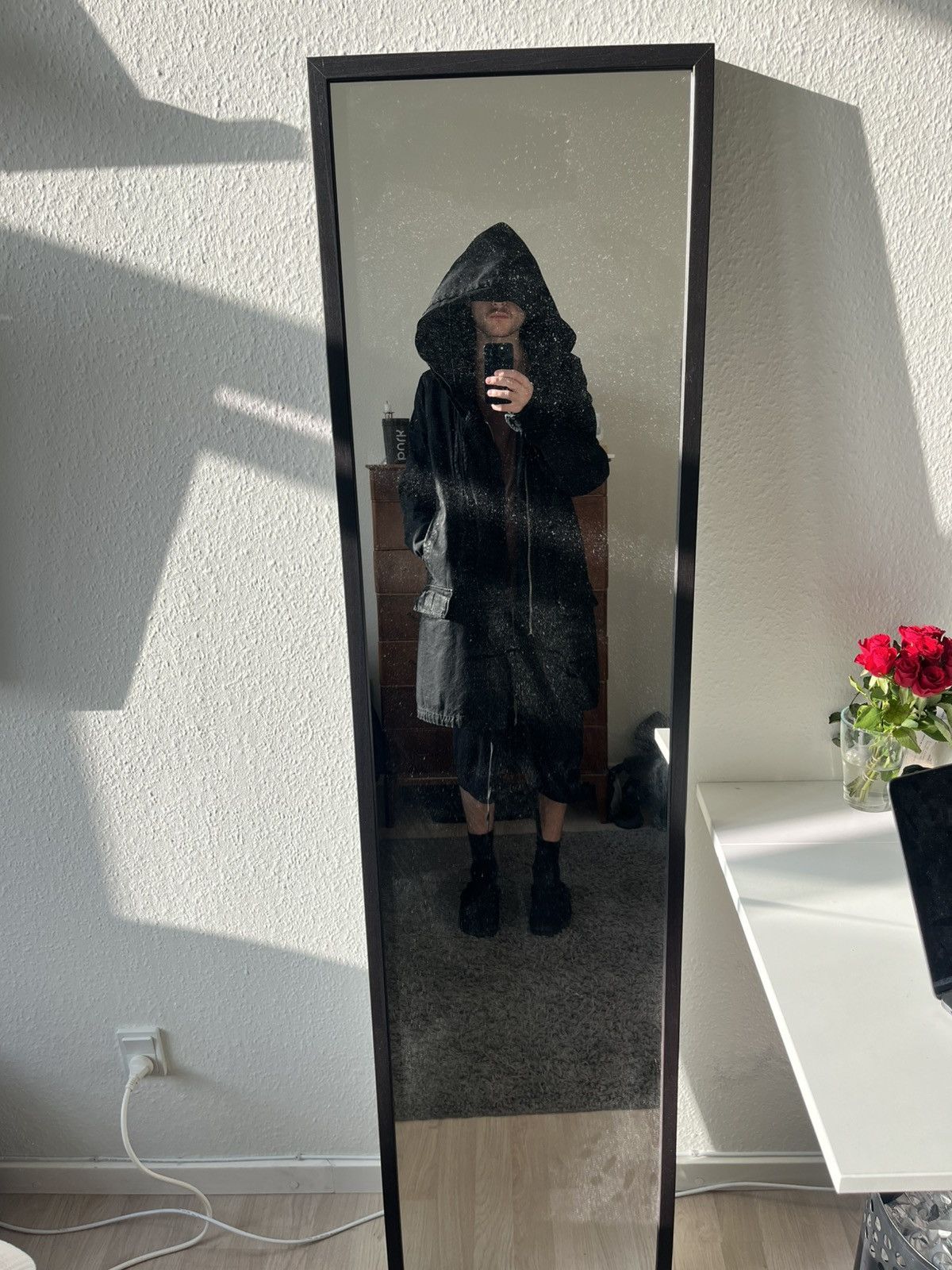 Rick Owens Drkshdw Rick Owens Waxed Denim Parka Size US S / EU 44-46 / 1 - 10 Thumbnail
